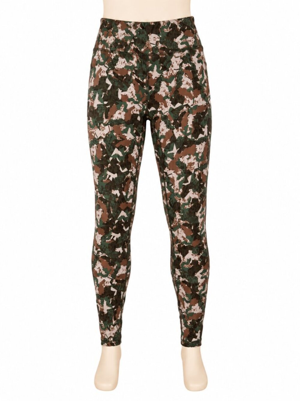 MP Pants Womens Large Brown Green Reversible Leggings Cheetah Camo Casual‎ Gym
